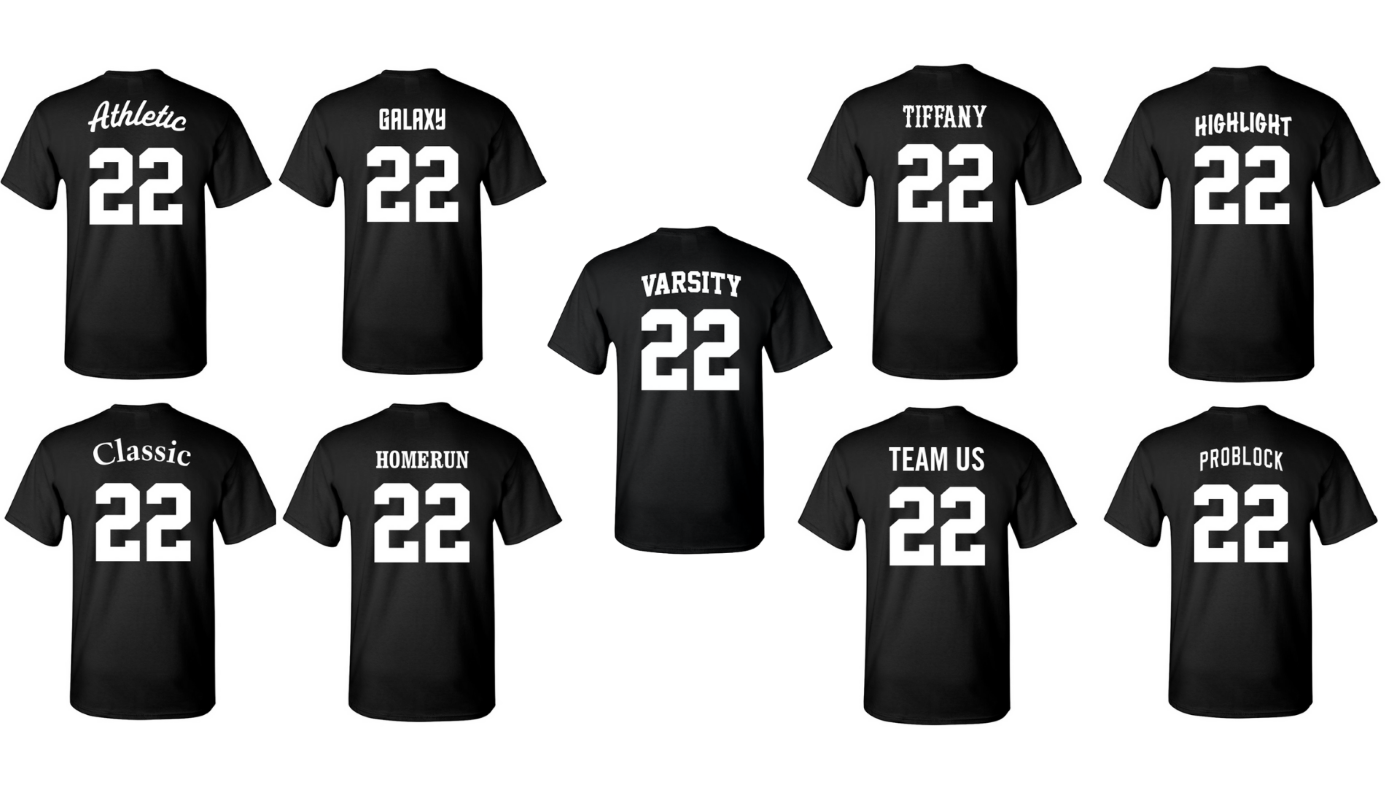 Customized Text Name Number Infant Jersey Team Shirts 