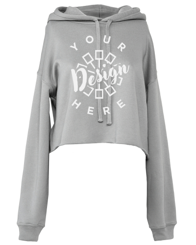 Image of Bella Canvas Ladies Cropped Fleece Hoodie in Storm | by Underground Printing