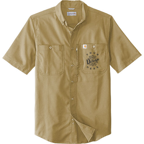 Image of Carhartt Rugged Professional Series Short Sleeve Shirt in Dark Khaki | by Underground Printing