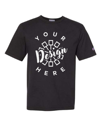 Image of Champion Garment Dyed Short Sleeve T-Shirt in Black | by Underground Printing