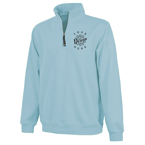 Image of Charles River Crosswind Quarter Zip Sweatshirt in Aqua Blue | by Underground Printing
