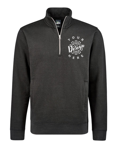 Image of J America BTB Fleece 1/4 zip in Black | by Underground Printing
