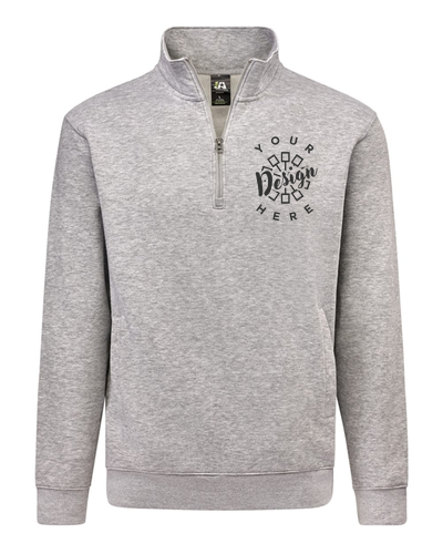 Image of J America BTB Fleece 1/4 zip in Oxford Blue | by Underground Printing