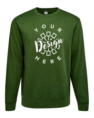 Image of J America BTB Fleece Crew Sweatshirt in Forest Green | by Underground Printing