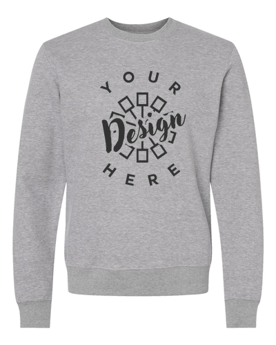 Image of J America BTB Fleece Crew Sweatshirt in Oxford Blue | by Underground Printing
