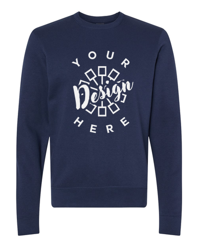 Image of J America BTB Fleece Crew Sweatshirt in True Navy | by Underground Printing