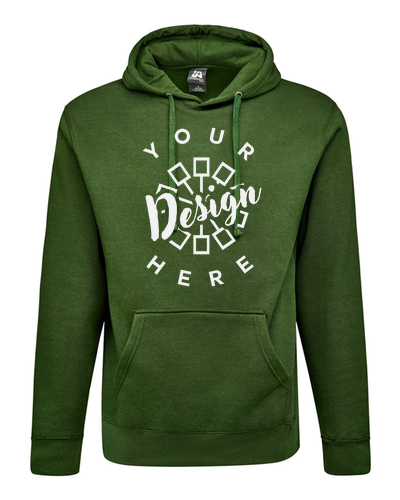 Image of J America Unisex BTB Fleece Hooded Sweatshirt in Forest Green | by Underground Printing