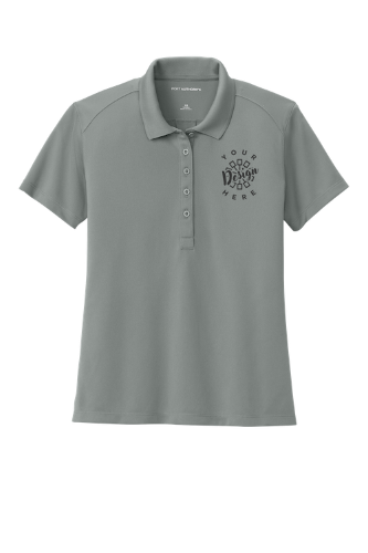 Image of Port Authority Women’s Wearever Performance Pique Polo Shirt in Gusty Grey | by Underground Printing